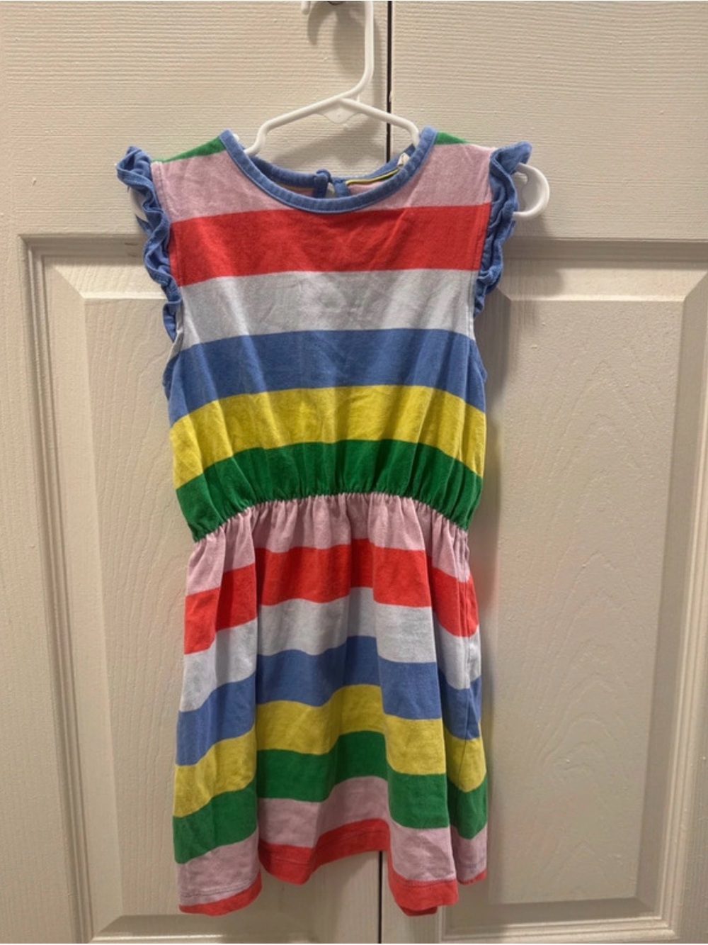 Boden rainbow sleeveless dress 5/6 years girl